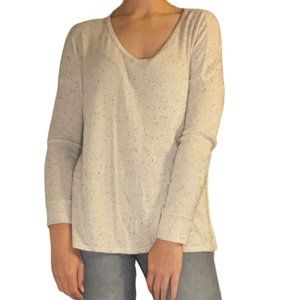 Slouchy V-Neck Long Sleeve Hi-Low Shirt